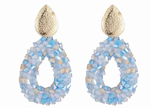 Oorbellen druppel blauw