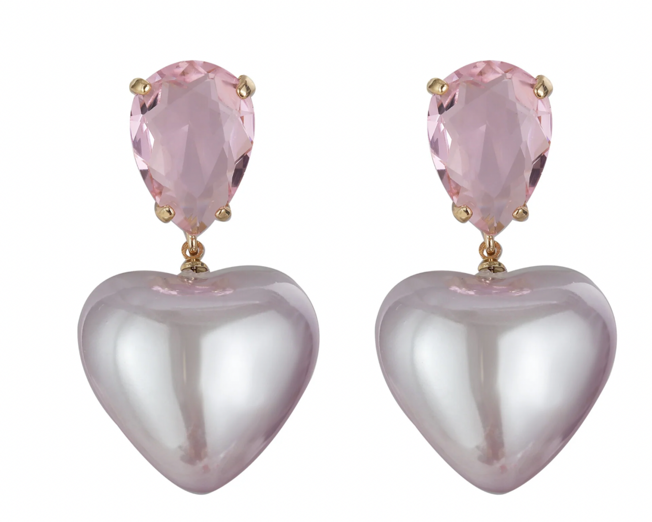 Oorbellen pink heart