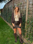 Fringe vest bruin